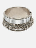 Anouk Silver-Plated Mirror Studded Bangle