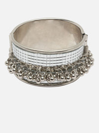 Anouk Silver-Plated Mirror Studded Bangle