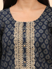 Mamicha Women Floral Printed Regular Pure Cotton Kurta with Trousers & With Dupatta