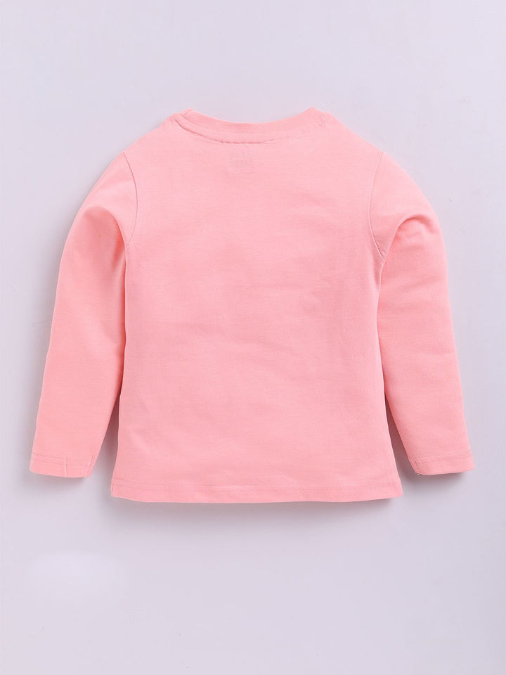 Happy Faces Kids Girls Peanut Printed Pure Cotton T-Shirt