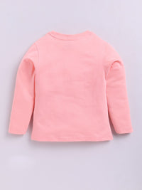 Happy Faces Kids Girls Peanut Printed Pure Cotton T-Shirt