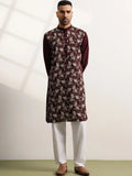 Kurta Kerja Benang Sulam Motif Etnik Lelaki Anouk
