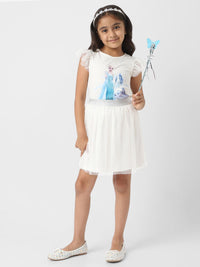 NautiNati Disney Frozen Elsa Girls Party Wear Set of Top and Tulle Skirt