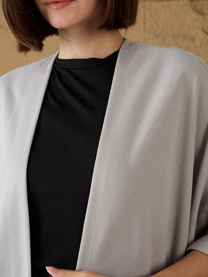 SASSAFRAS Open Front Kimono Sleeves Shrug