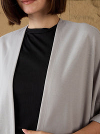 SASSAFRAS Open Front Kimono Sleeves Shrug