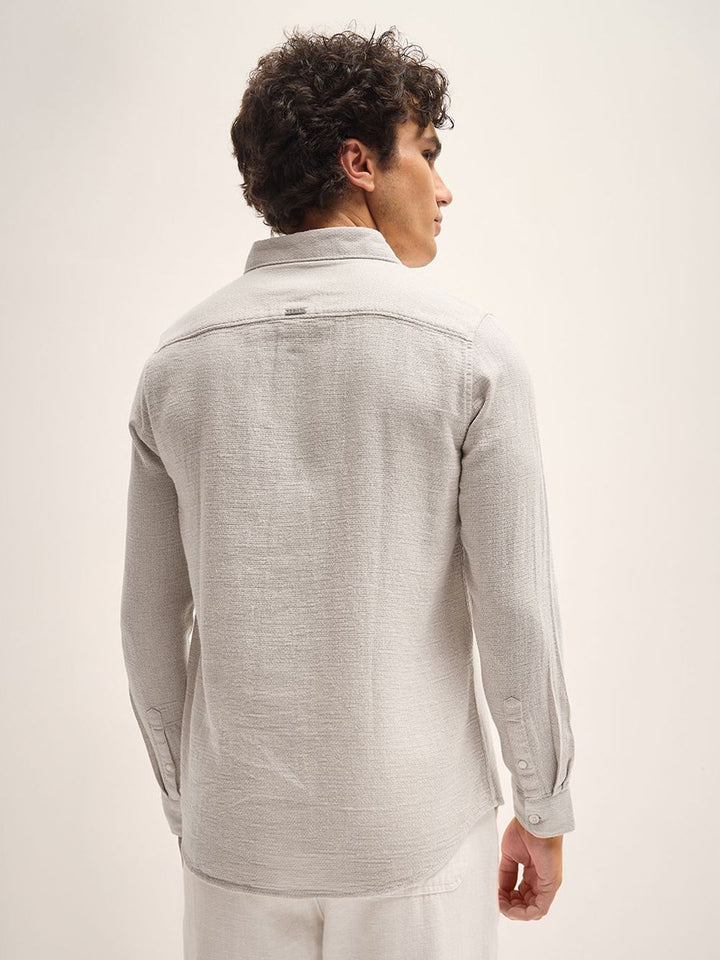 THE BEAR HOUSE Men Slim Fit Opaque Casual Shirt