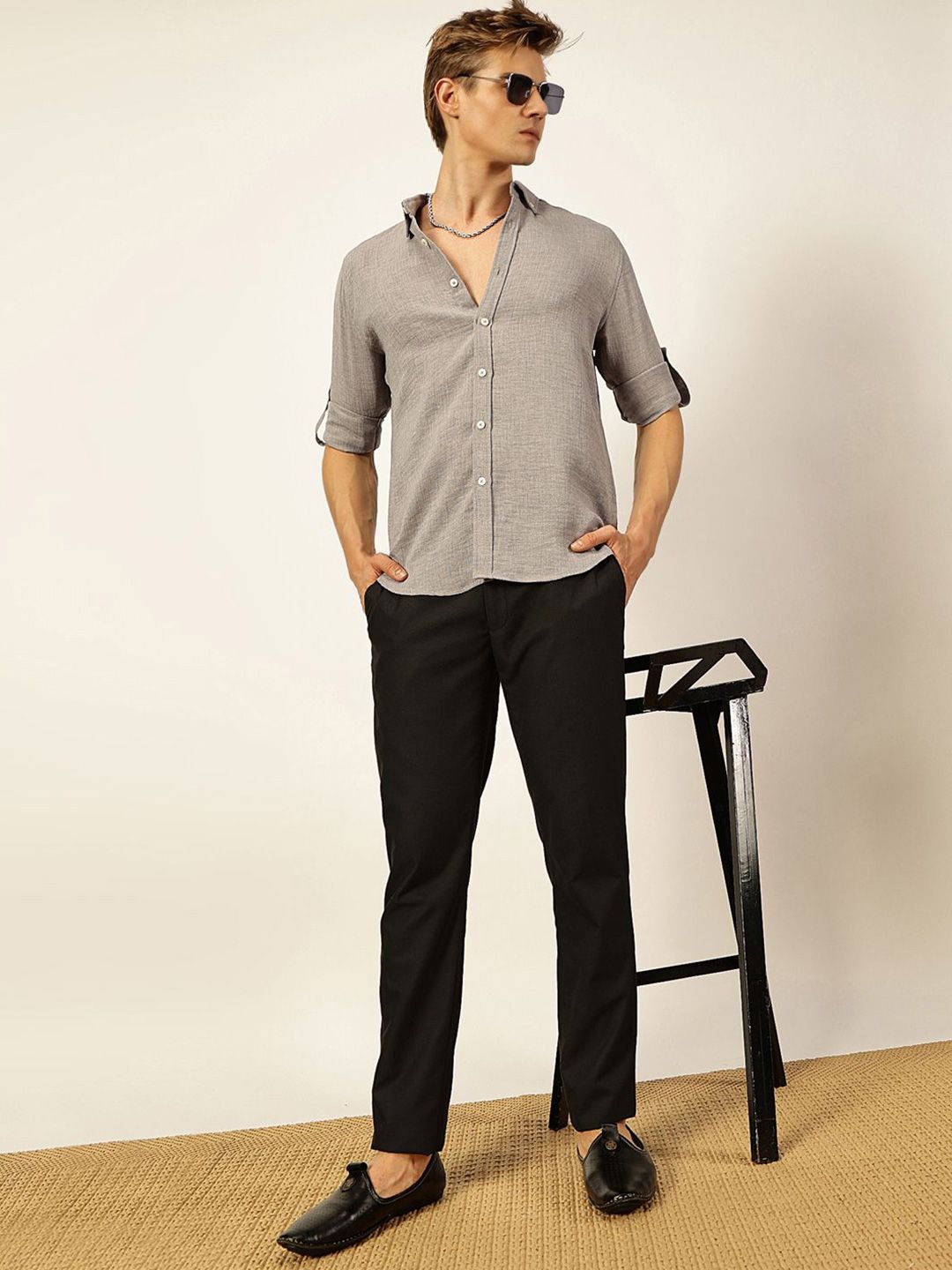 Thomas Scott Men Slim Fit Button-Down Collar Casual Shirt