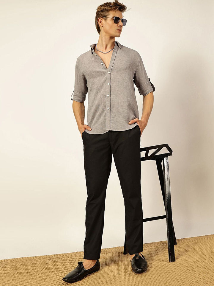 Thomas Scott Men Slim Fit Button-Down Collar Casual Shirt