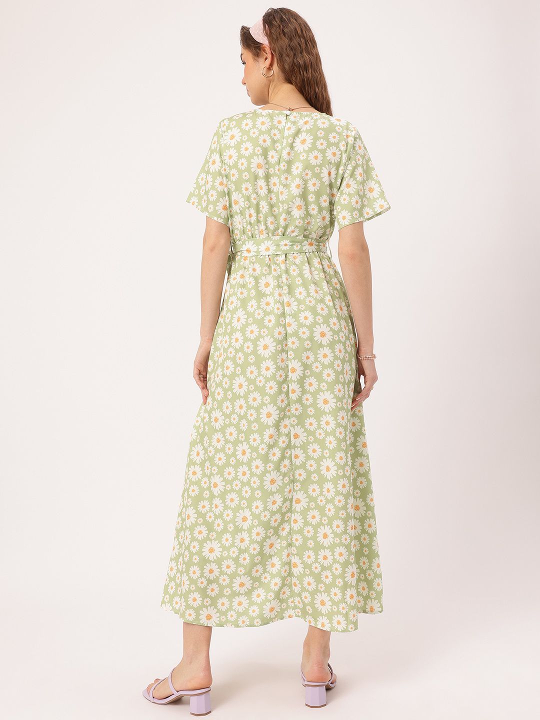 DressBerry Daisy Dream Floral Print Wrap Maxi Dress
