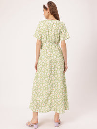 DressBerry Daisy Dream Floral Print Wrap Maxi Dress