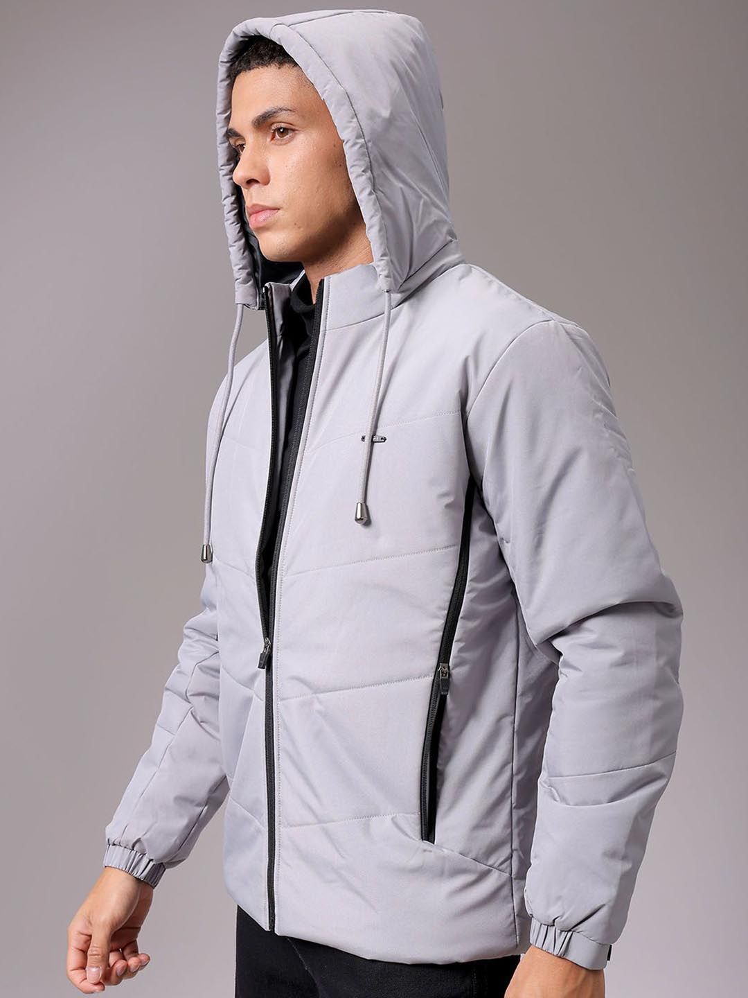The Indian Garage Co Men Hooded Slim Fit Puffer Jacket