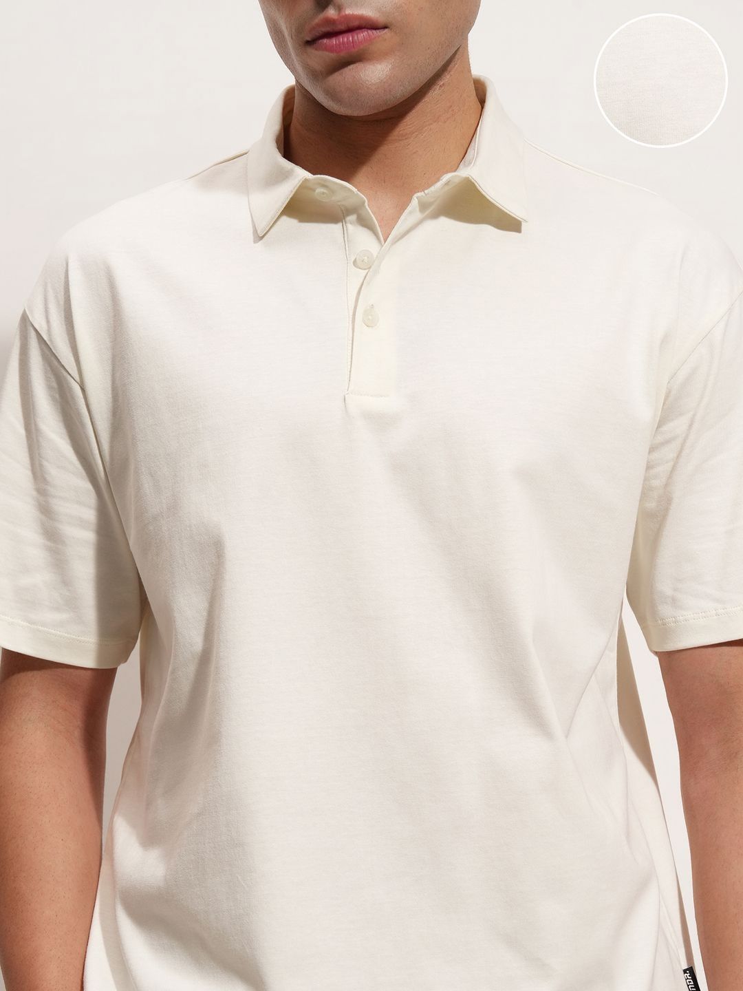 Highlander Polo Collar Drop-Shoulder Lengan T-Shirt Kapas Santai