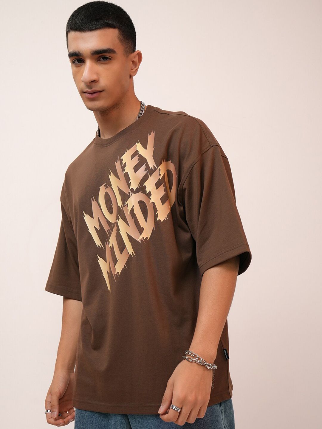 HIGHLANDER Typography Printed Oversized T-shirt