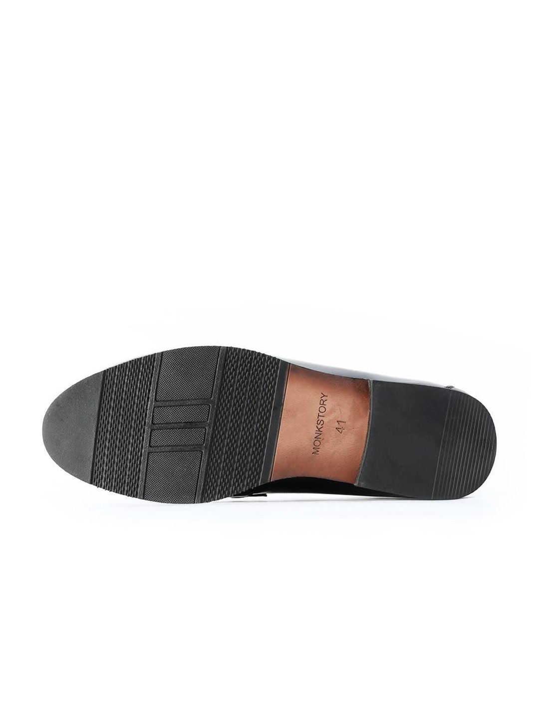 MONKSTORY Black Tux Bit Loafers