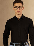DENNISON Men Self Design Solid Formal Shirt