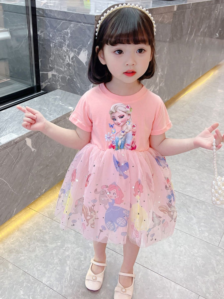 Pakaian cetak fit & flare yk bunga