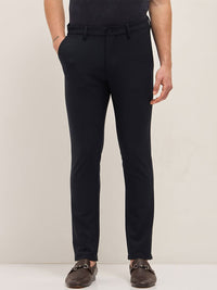 THE BEAR HOUSE Men Checked Slim Fit Trousers
