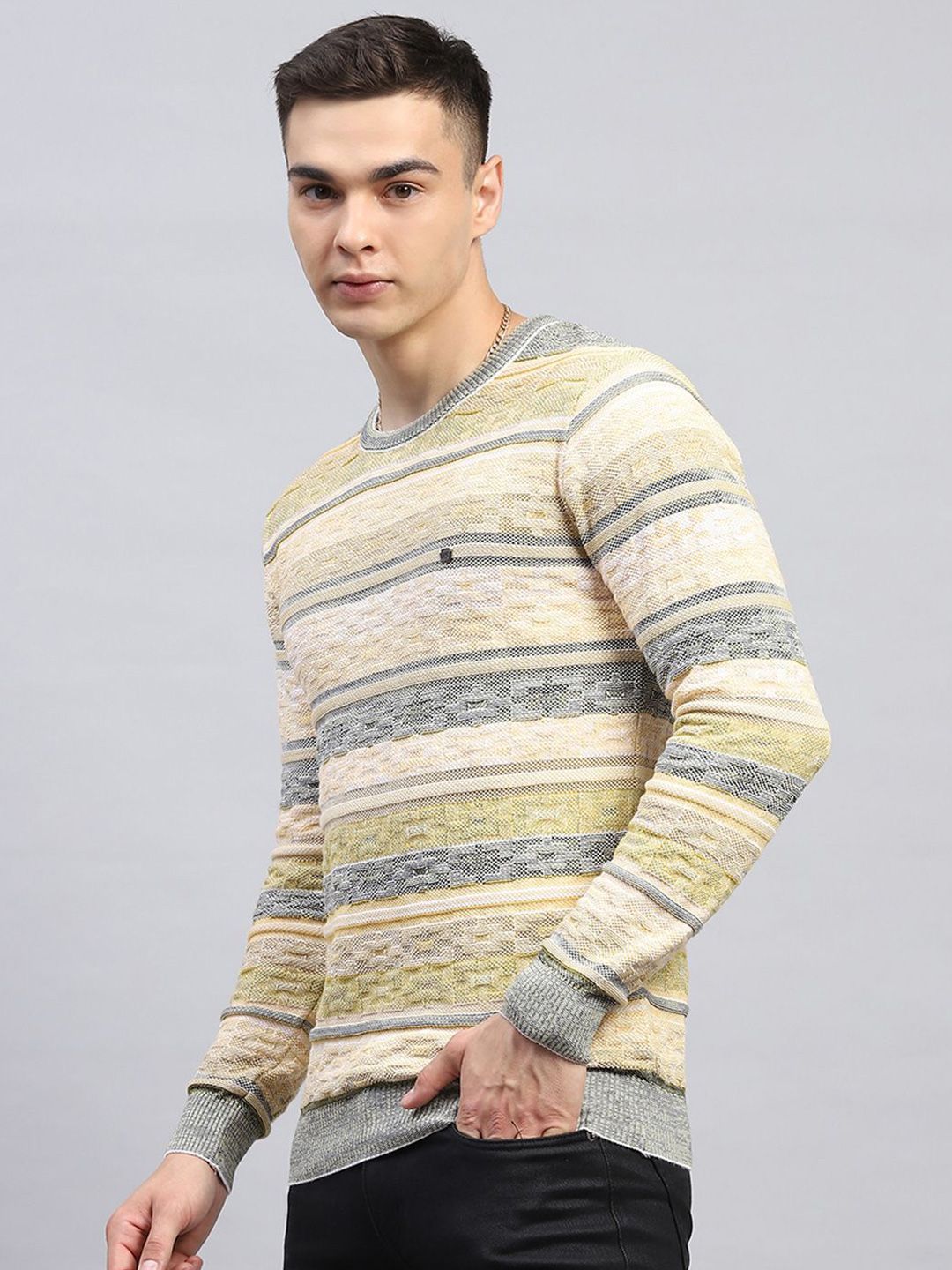 Monte Carlo Men Striped Pullover