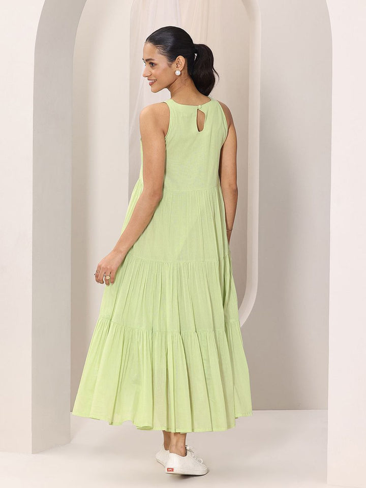 Libas Women Cotton Fit & Flare Midi Dress