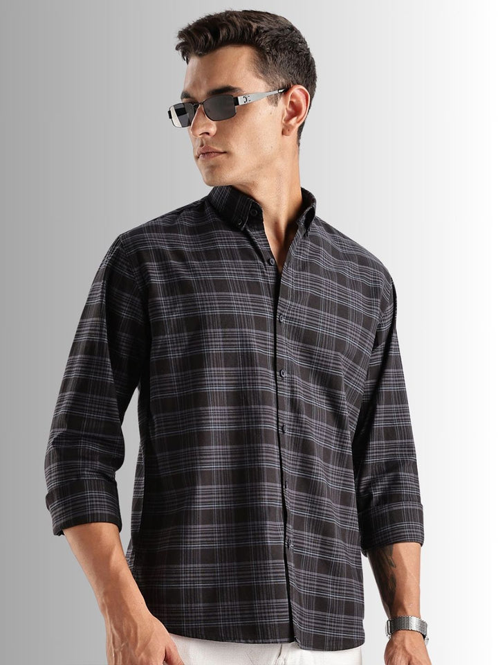 ADRO Standard Tartan Checks Baju Kasual Berpetak