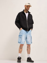 THE BEAR HOUSE Men Cotton Baggy Fit Denim Shorts