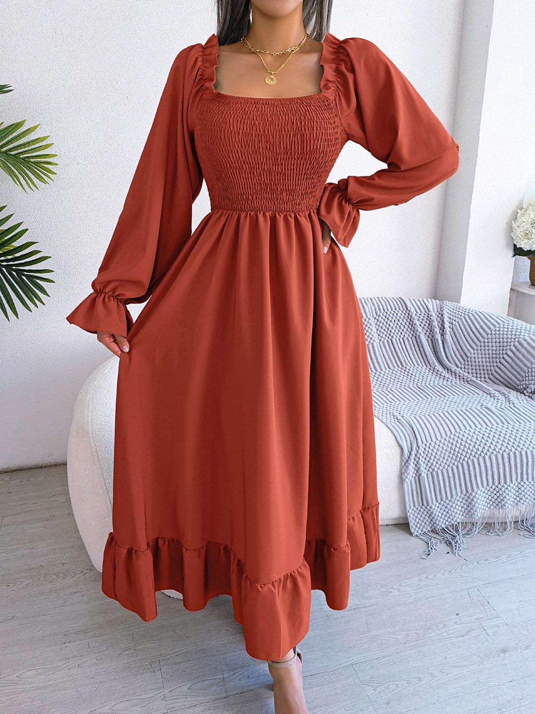 all about you Puff Sleeve Maxi Dress