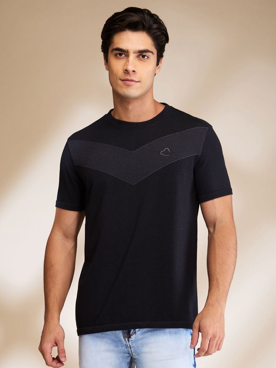 Being Human Men Solid Round Neck Cotton T-shirt