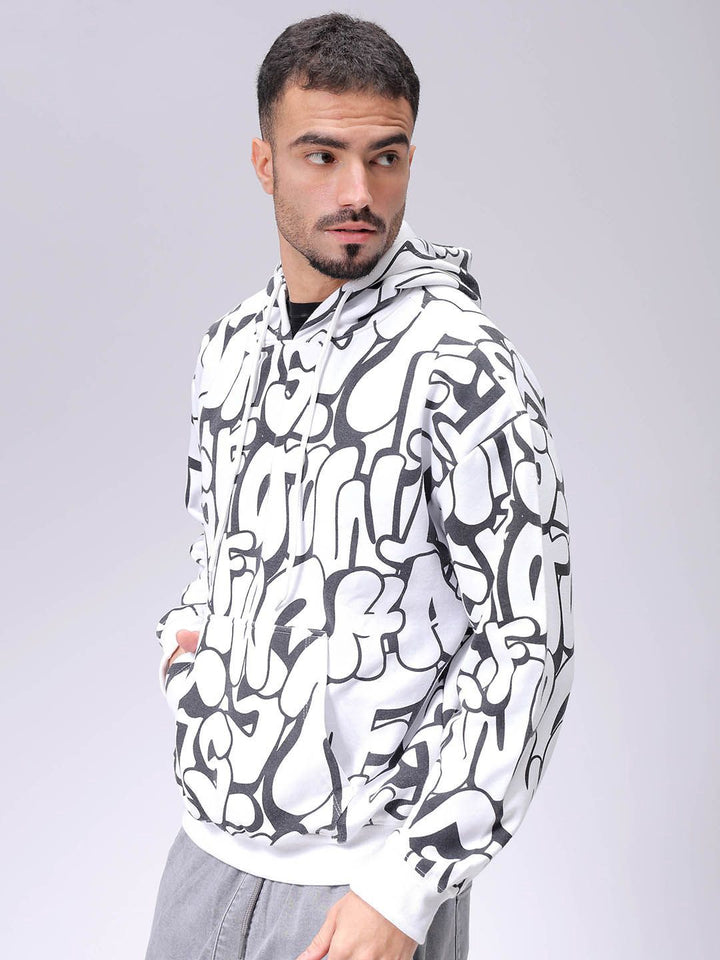 The Indian Garage Co Men Printed Hooded Sweatshirt