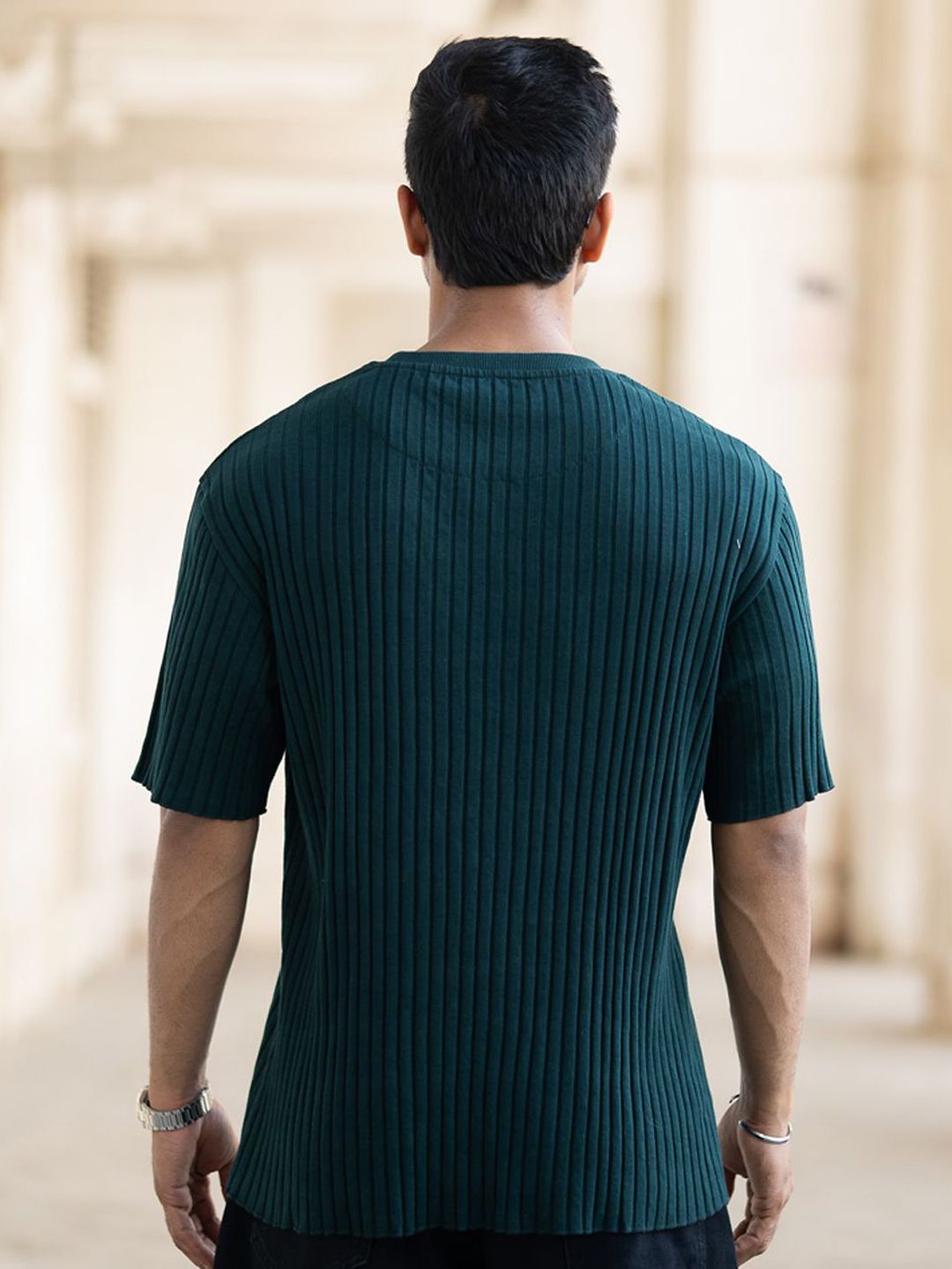 Powerlook Men Drop-Shoulder Sleeves Oversized T-shirt