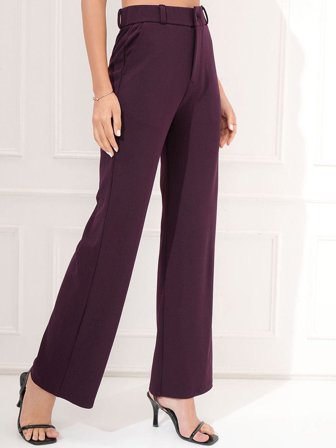 Tokyo Talkies Women Straight Fit Trousers