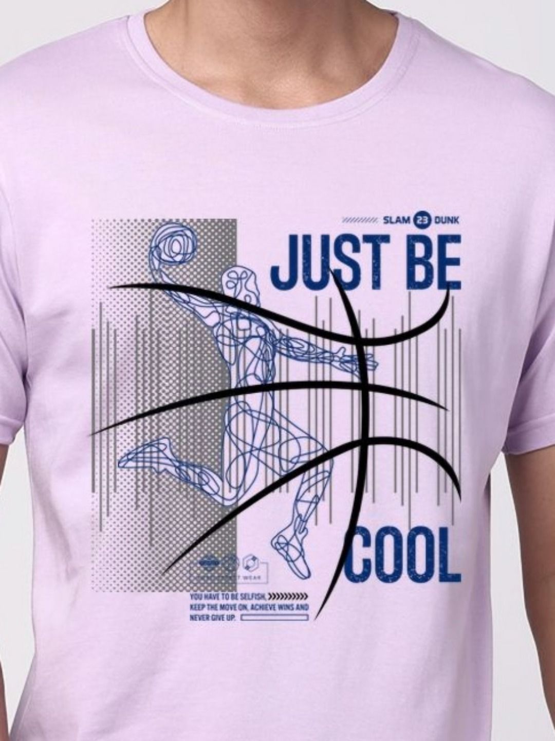 Pek ADRO Lelaki dengan 3 T-shirt Kapas Leher Bulat Bercetak Grafik
