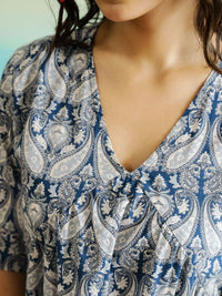 SANSKRUTIHOMES Women Ethnic Motifs Printed Pure Cotton Top