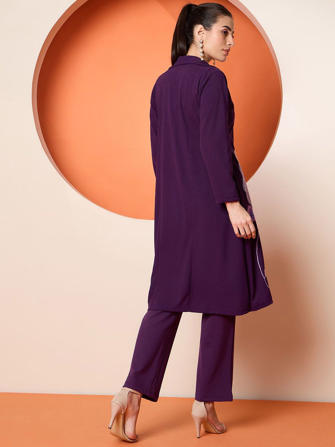 Antheaa Embroidered Coat & Trouser Co-Ords
