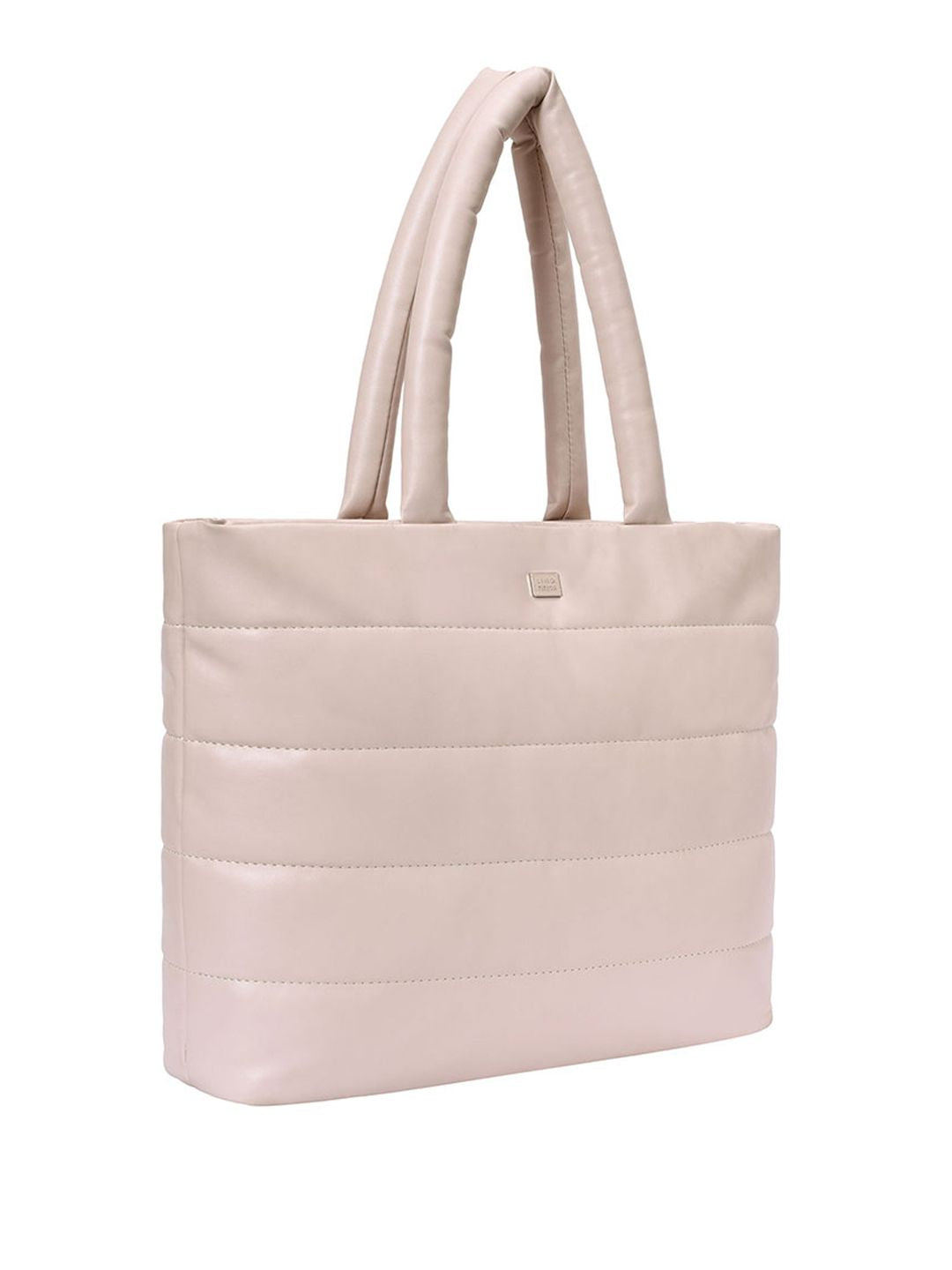 Lino Perros Oversized Structured Tote Bag with Quilted Detail