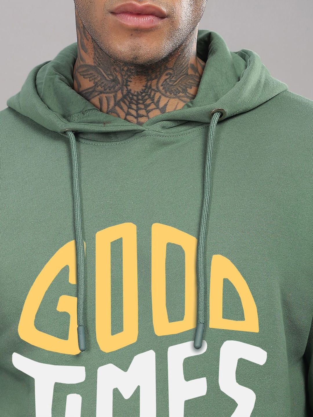 ADRO Lelaki Bercetak Sweatshirt Bertudung Lengan Panjang