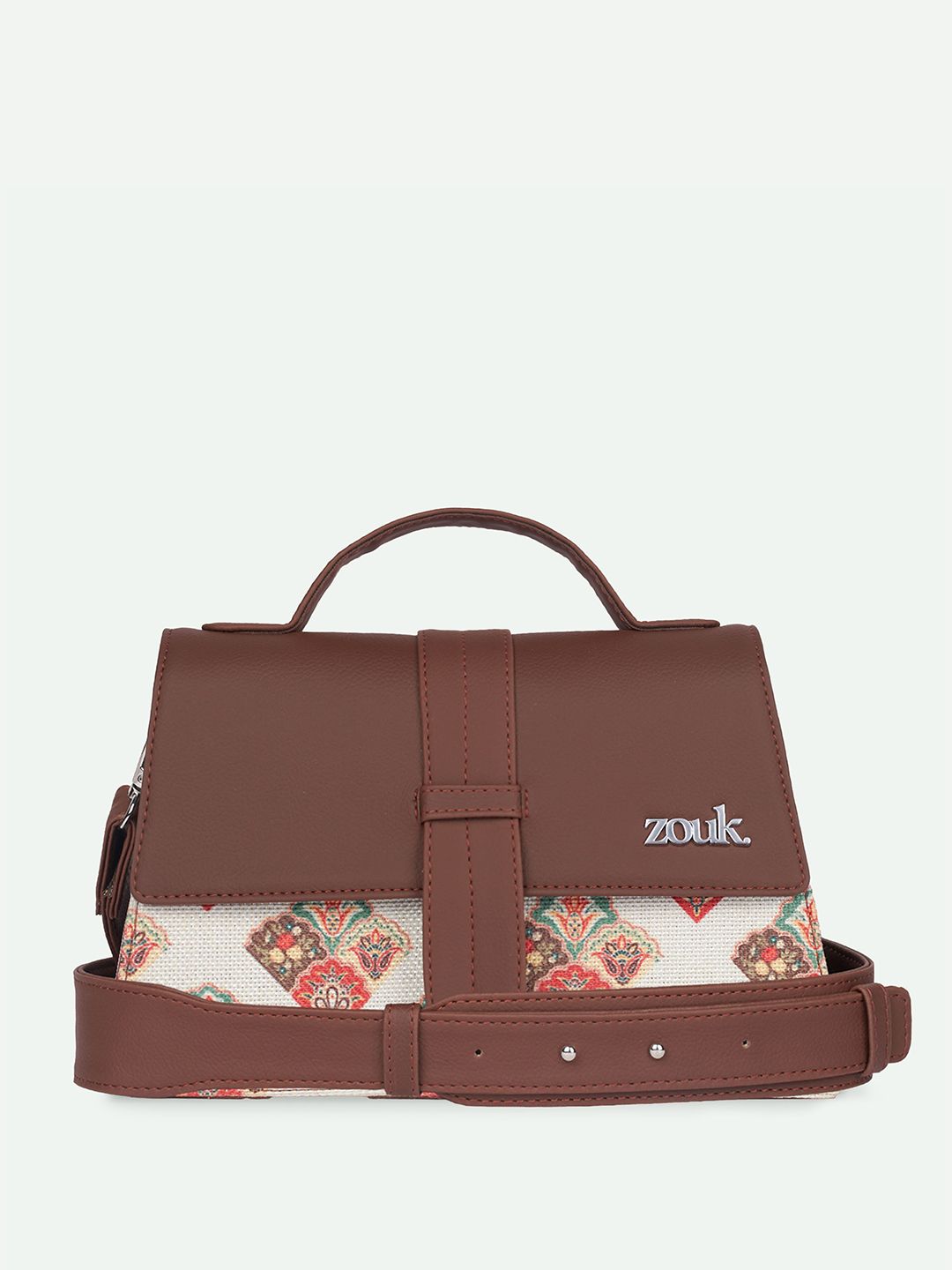 ZOUK Kriti Sanon - Seashell Motif White Iconic Evening Structured Satchel