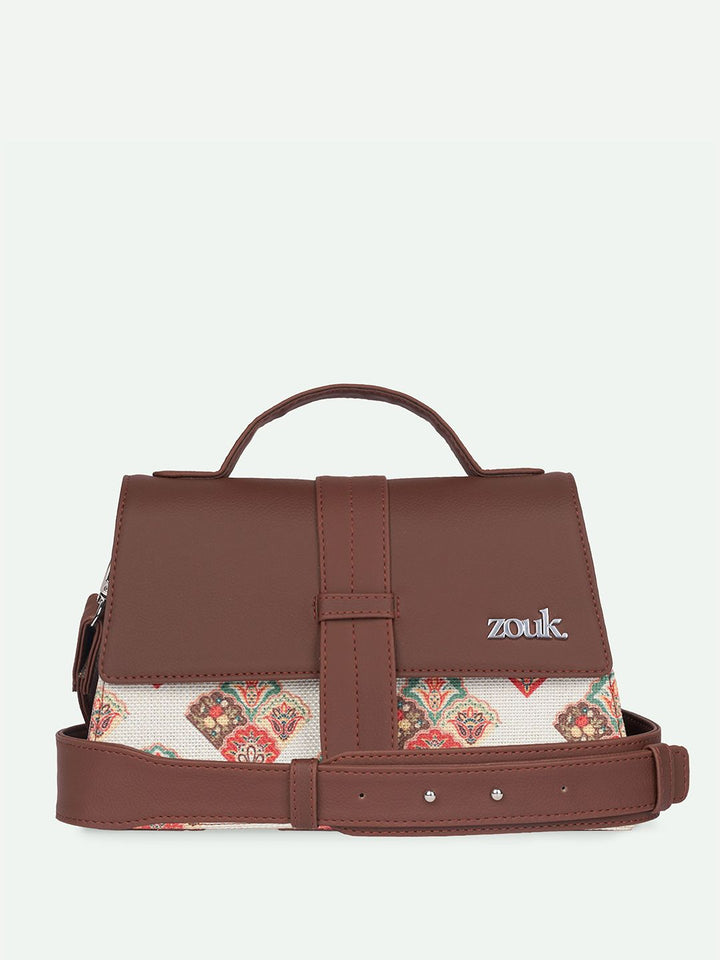 Zouk Kriti Sanon - Seashell Motif White Iconic Evening Structured Satchel