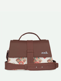 Zouk Kriti Sanon - Seashell Motif White Iconic Evening Structured Satchel