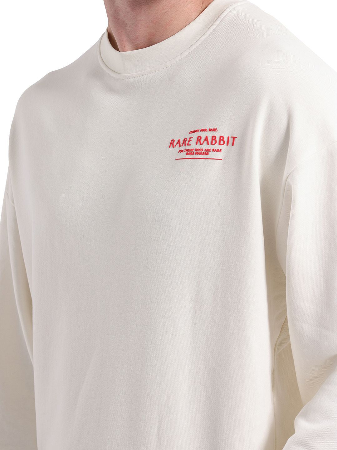 Lelaki Arnab Langka Kembali Bercetak Pusingan Kapas Pulton Pulton Sweatshirt