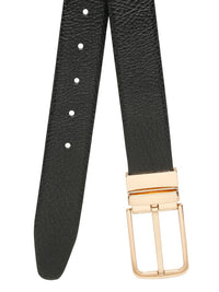 Teakwood Leathers Men Textured Leather Reversible Formal Belt