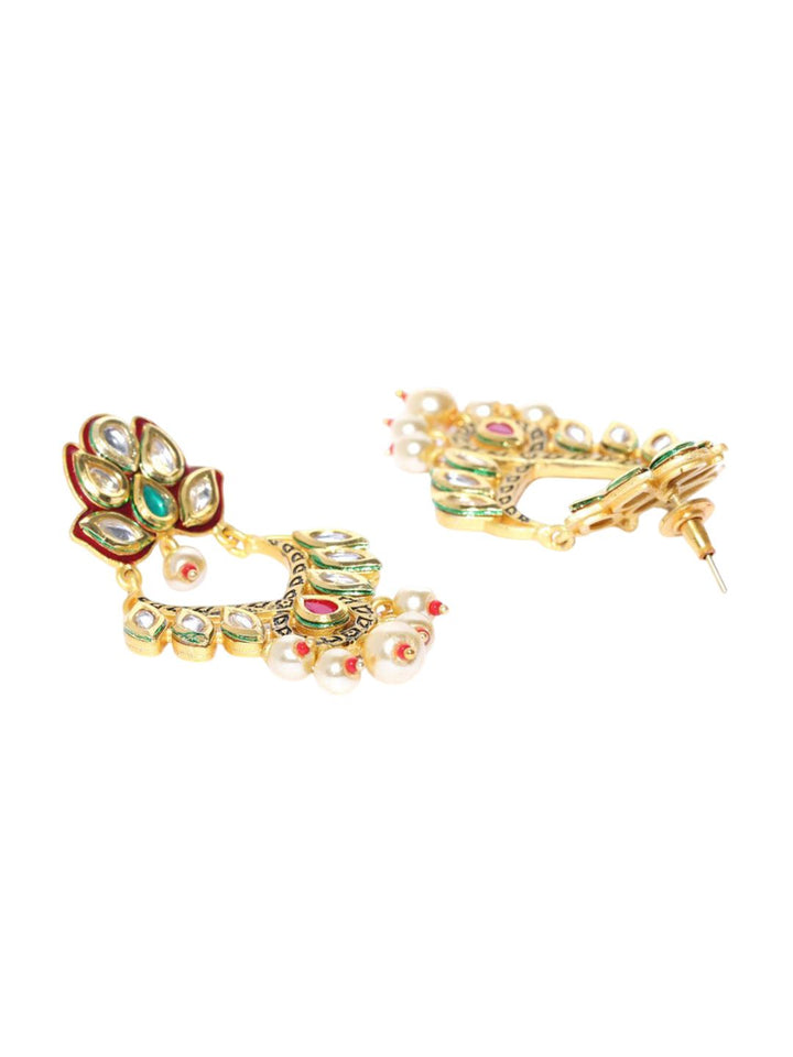 Anting-anting Drop Kontemporari Bersalut Emas Anouk Cubic Zirconia