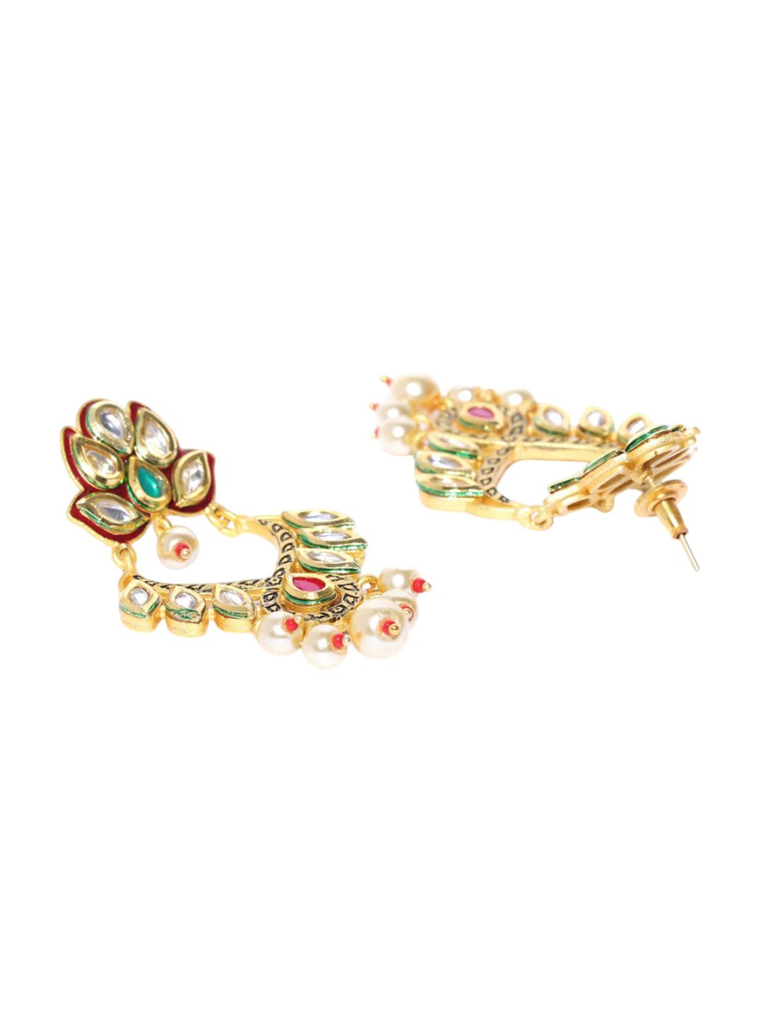 Anting-anting Drop Kontemporari Bersalut Emas Anouk Cubic Zirconia