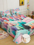 KLOTTHE Multi Floral Printed 400 TC King Superfine Bedsheets
