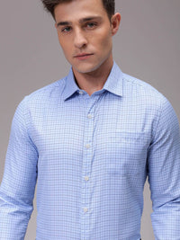 The Indian Garage Co. X Luxe Men Slim Fit Opaque Checked Formal Shirt