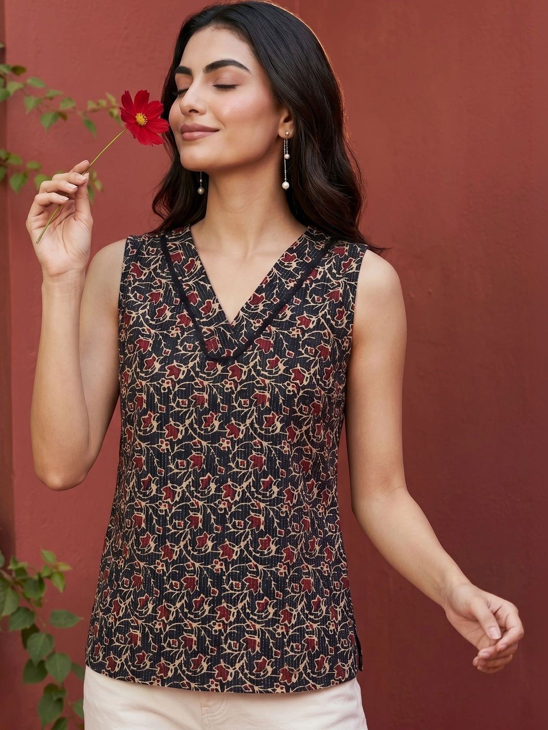 Mamicha Floral Print Top