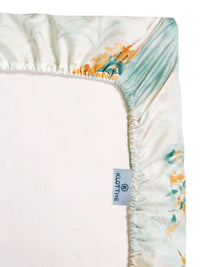 KLOTTHE Green Geometric 400 TC Cadar Katil King dengan 2 Sarung Bantal