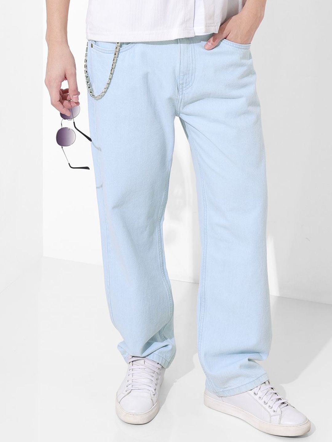 The Indian Garage Co Men Relaxed Fit Mid-Rise Cotton Jeans