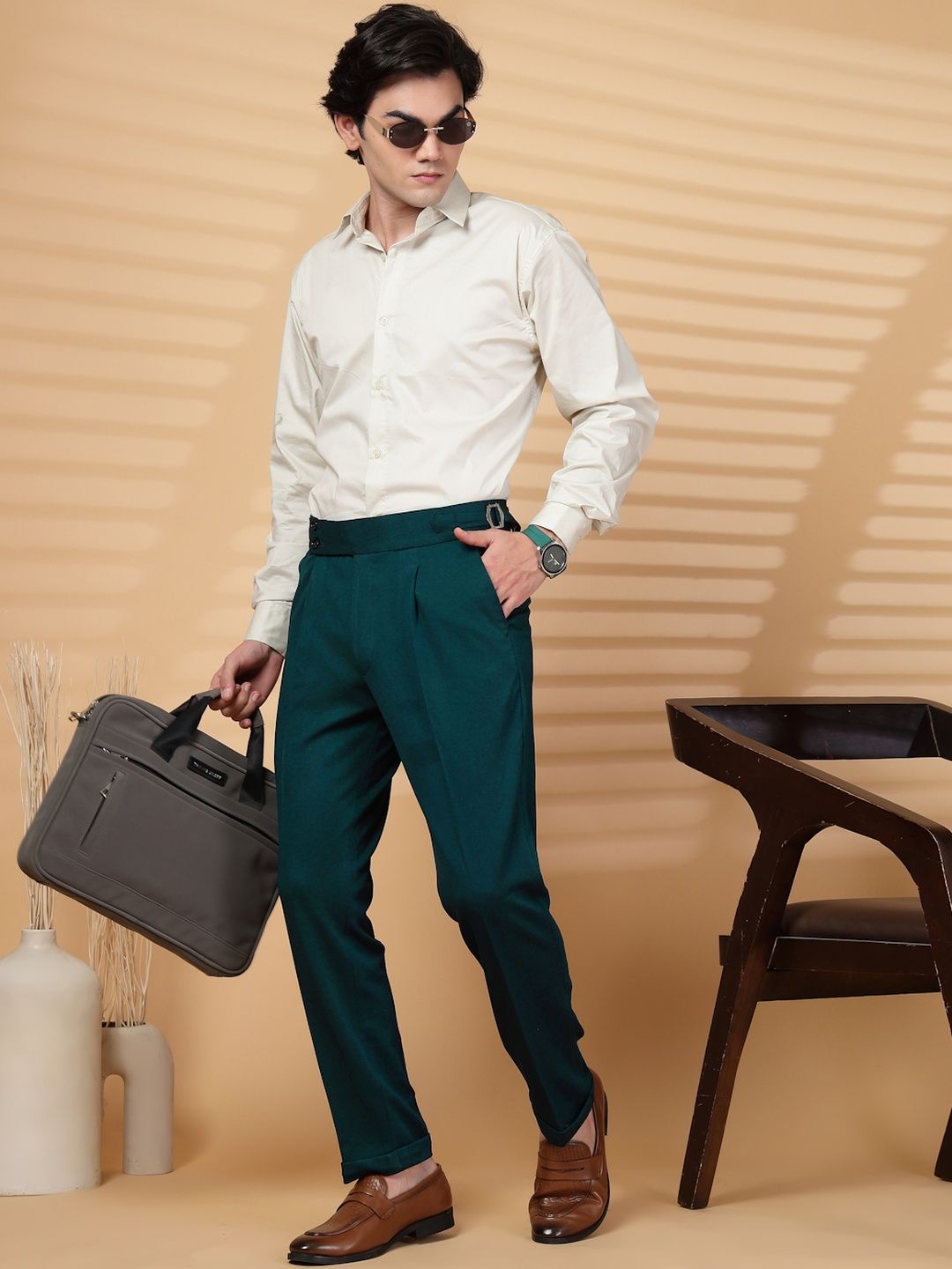 Seluar Formal Formal Lycra Hijau KLOTTHE Lelaki