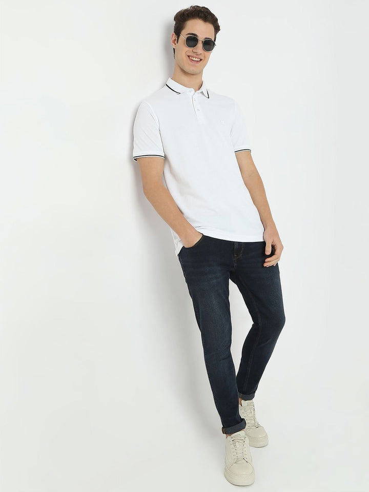 SPYKAR Men Solid Polo Collar Cotton T-shirt