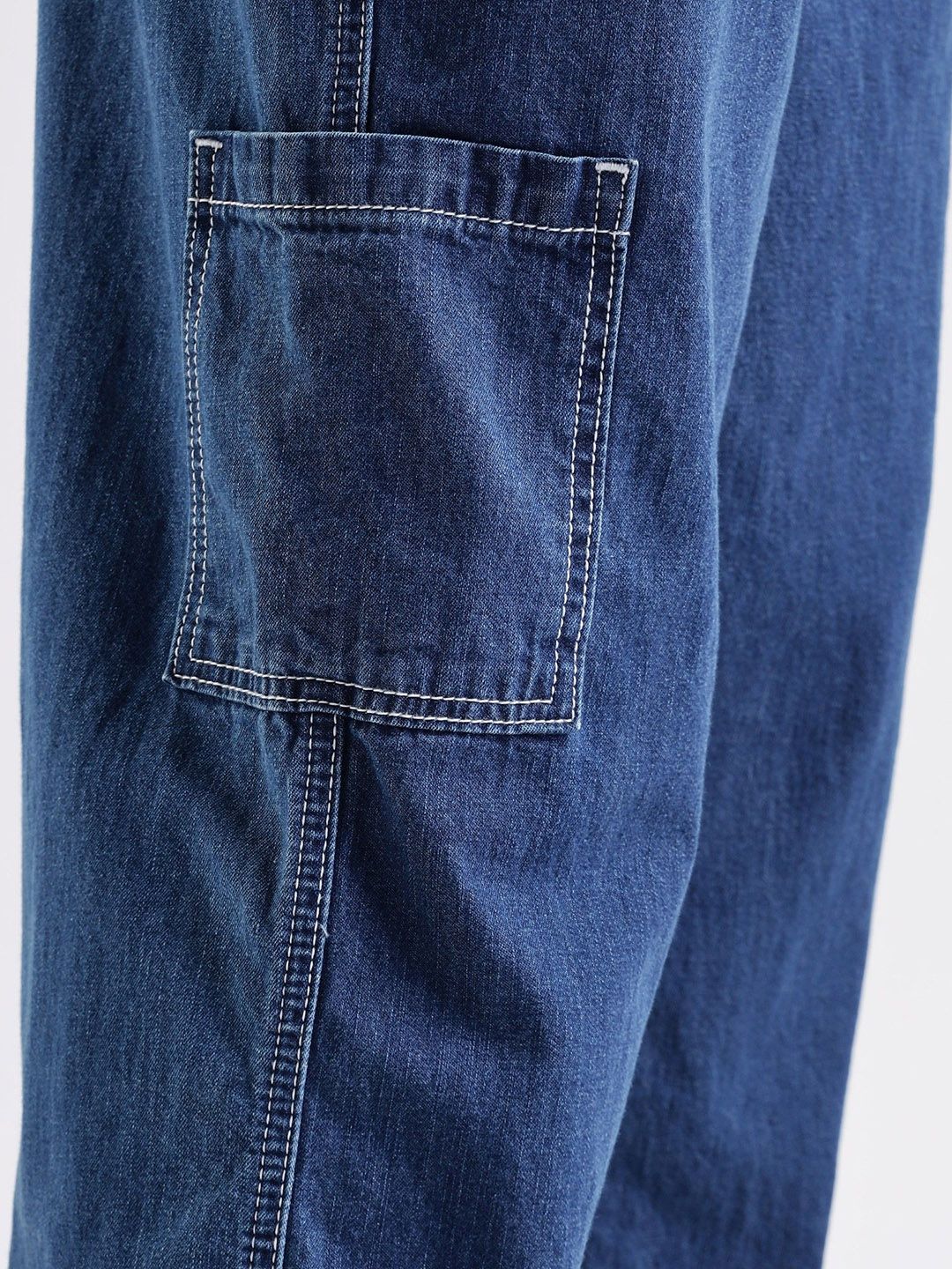 Eszett Men Mid-Rise Baggy Cargos